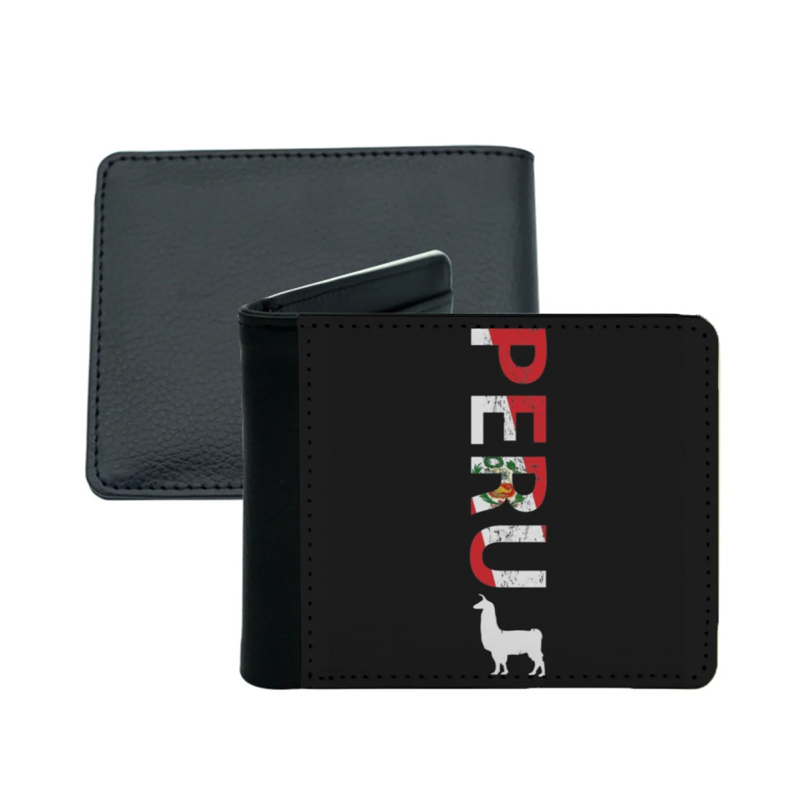 بيرو اللاما تي شيرت بيرو لكرة القدم المحملة جديد طباعة محفظة قصيرة الرجال محافظ حامل بطاقة الائتمان المحافظ إسكودو معطف الأسلحة بيرو