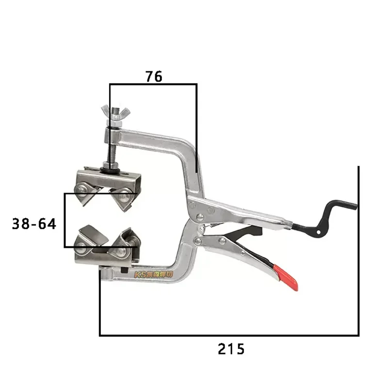 Round tube heavy-duty welding manual pliers, fixed pliers, quick clamping pliers, adjustable elasticity, labor-saving, anti slip