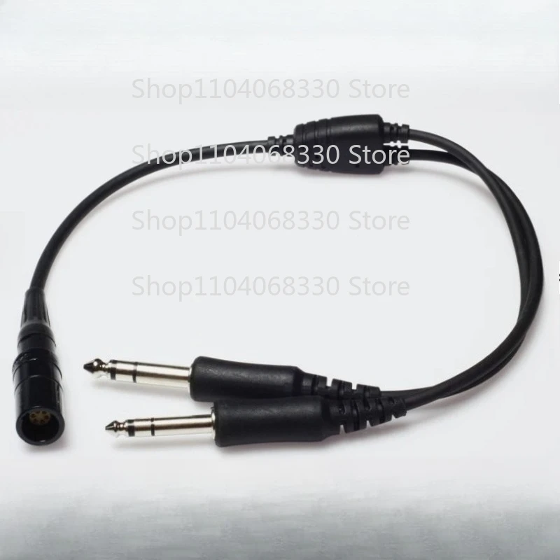 Aviation Headset Adapter for Lemo 6 Pin Bose A20 A30 Headset to GA Dual Plugs