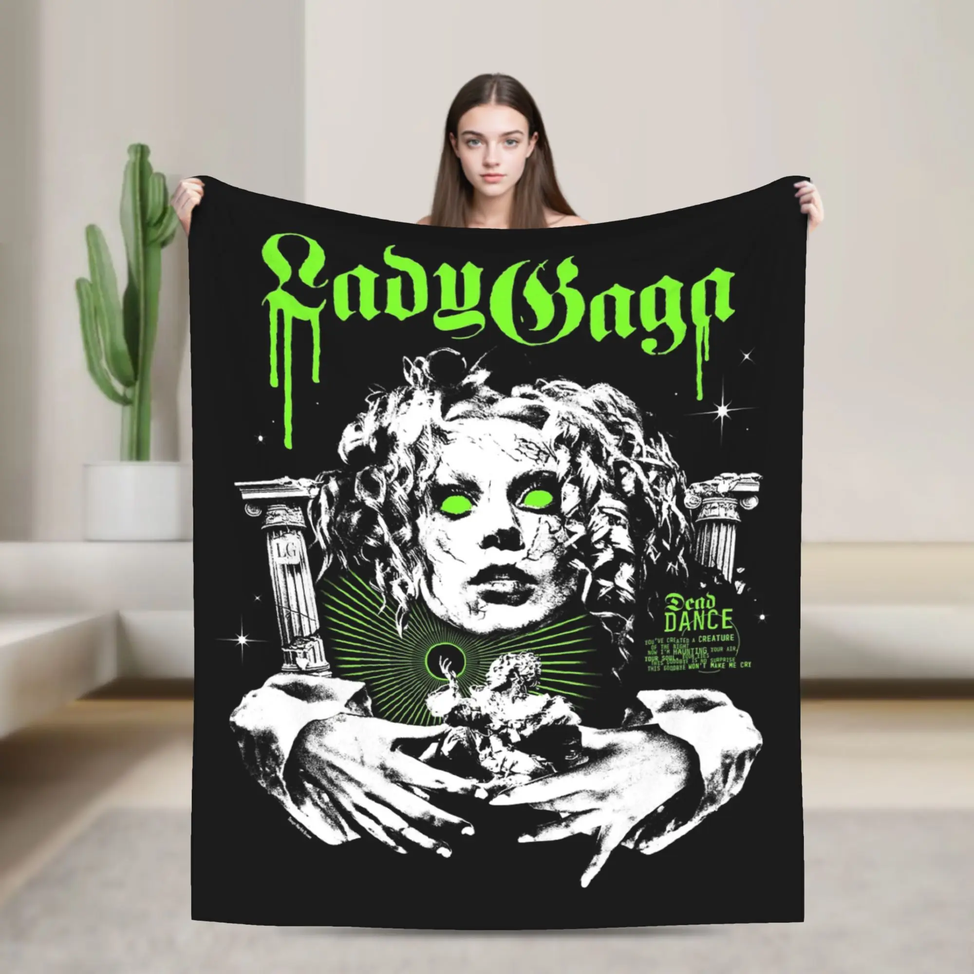 LADY GAGA THE DEAD DANCE SONG MAYHEM BALL manta polar invierno multifunción mantas súper suaves para sofá alfombra de coche pieza