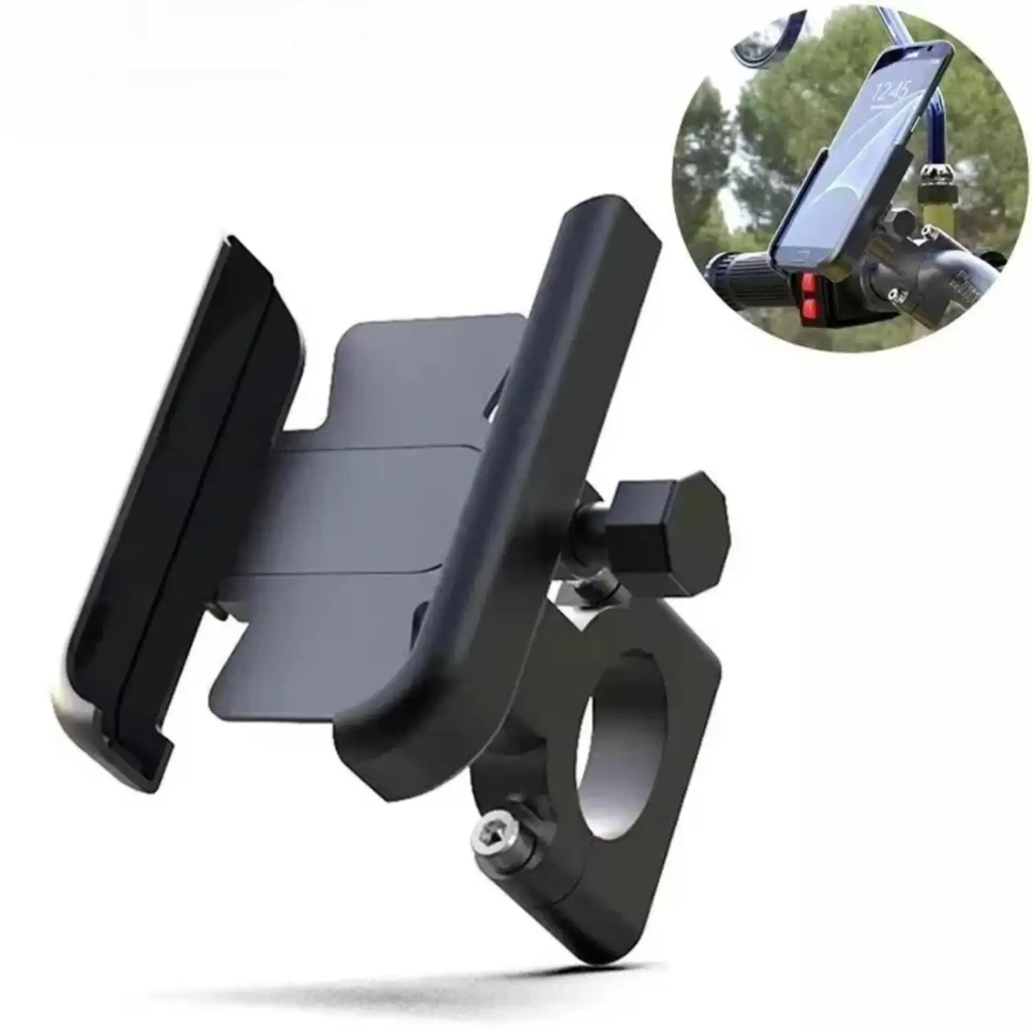 

Aluminum Motorcycle Phone Mount,Bike Phone Mount Holder,360 Degree Rotation Universal Aluminum Alloy Motorcycle Phone Mount