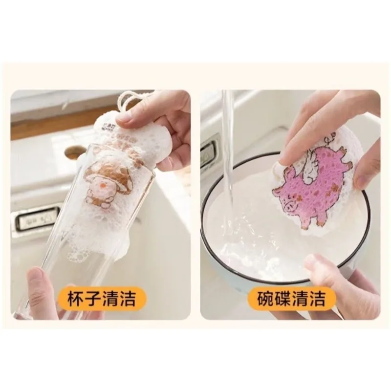 Not afraid of oil sponge brush absorbent wood pulp dishcloth cleaning cotton dishwashing pot cotton