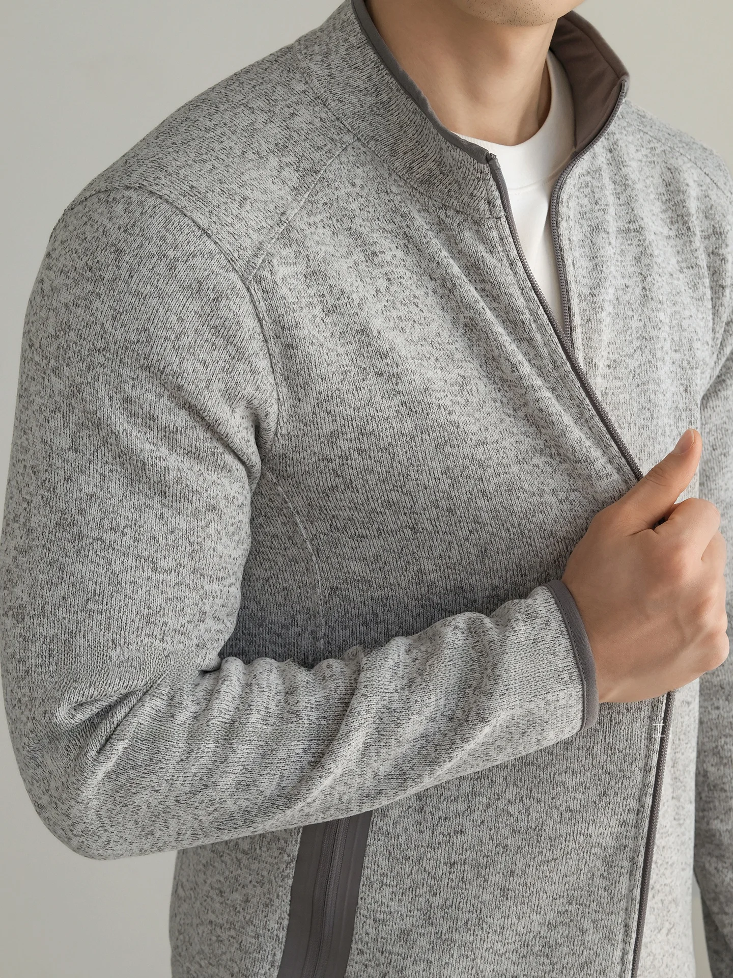 Outdoor Men's Fleece Jacket Zipper Closure Long Sleeve Breathable Sweat Wicking Standard Fit Fashion Urban Style Winter Coat