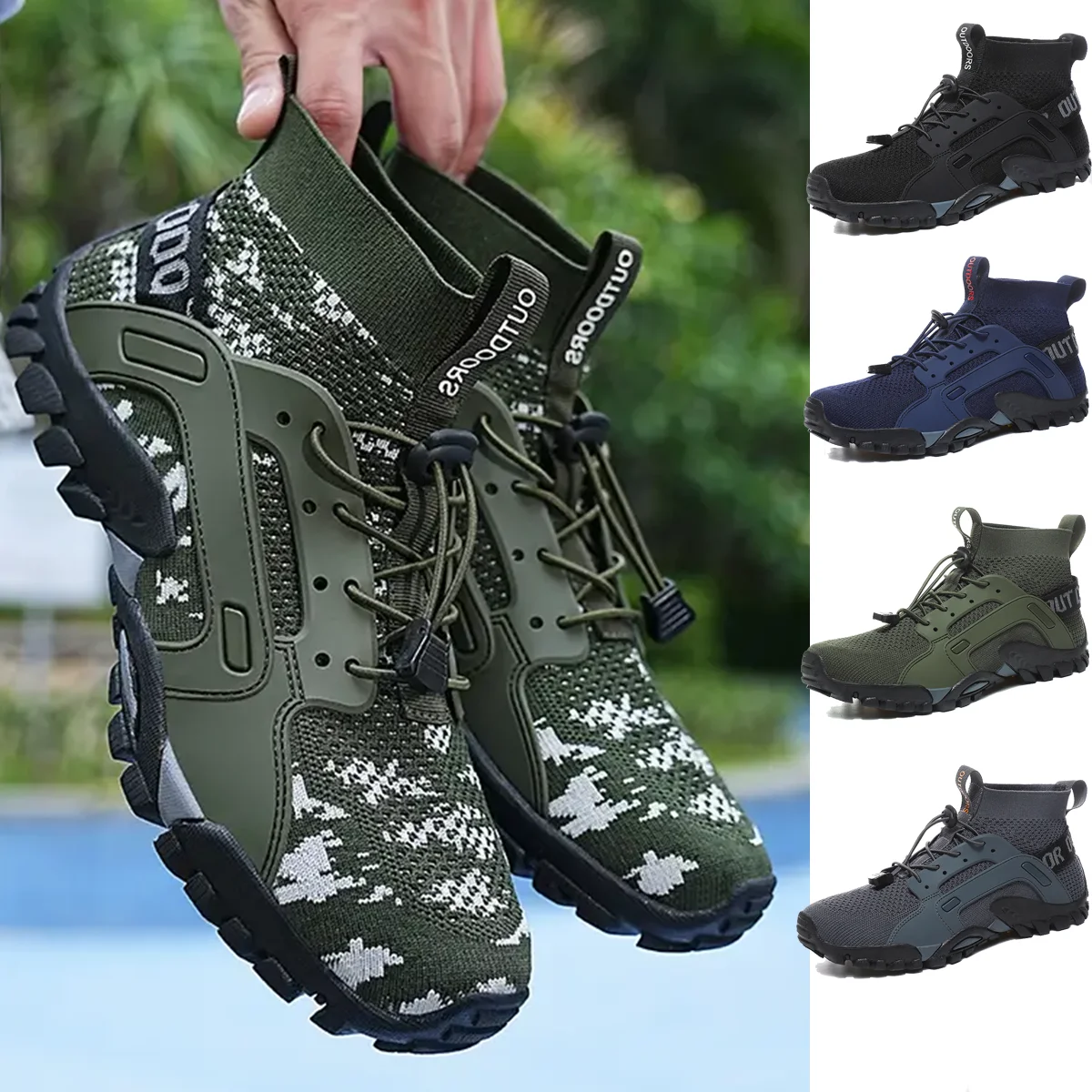 Sommer Waten Wanderschuhe für Männer Outdoor Mann Turnschuhe Atmungsaktiv Schnell Trocknend Sport Trekking Strand Barfuß Herren Schuhe