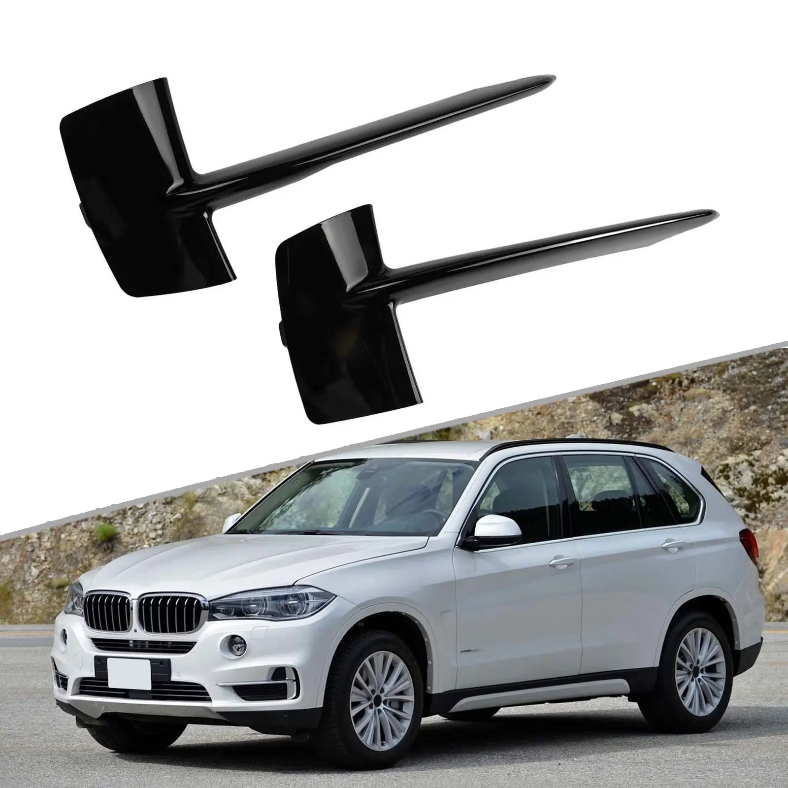 

Pure Black Finish Front Bumper Cover Pure Black Excellence Chrome Grill Cover Sleek Design Long-Lasting Quality
