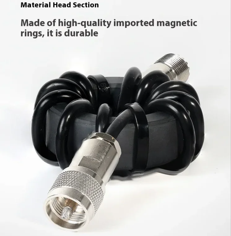 EM-25/EM-43 1.8-30MHz Koil Choke Gelombang Pendek Cincin Magnetik Untuk Alat Pengukuran Uji Radio Gelombang Pendek HF Aksesoris