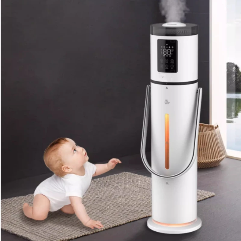 เครื่องเพิ่มความชื้นในอากาศตั้งพื้นแบบ9L เครื่องกรองอากาศในร่มสำหรับห้องนอนหญิงตั้งครรภ์และเด็กทารกหมอกหนาในครัวเรือน