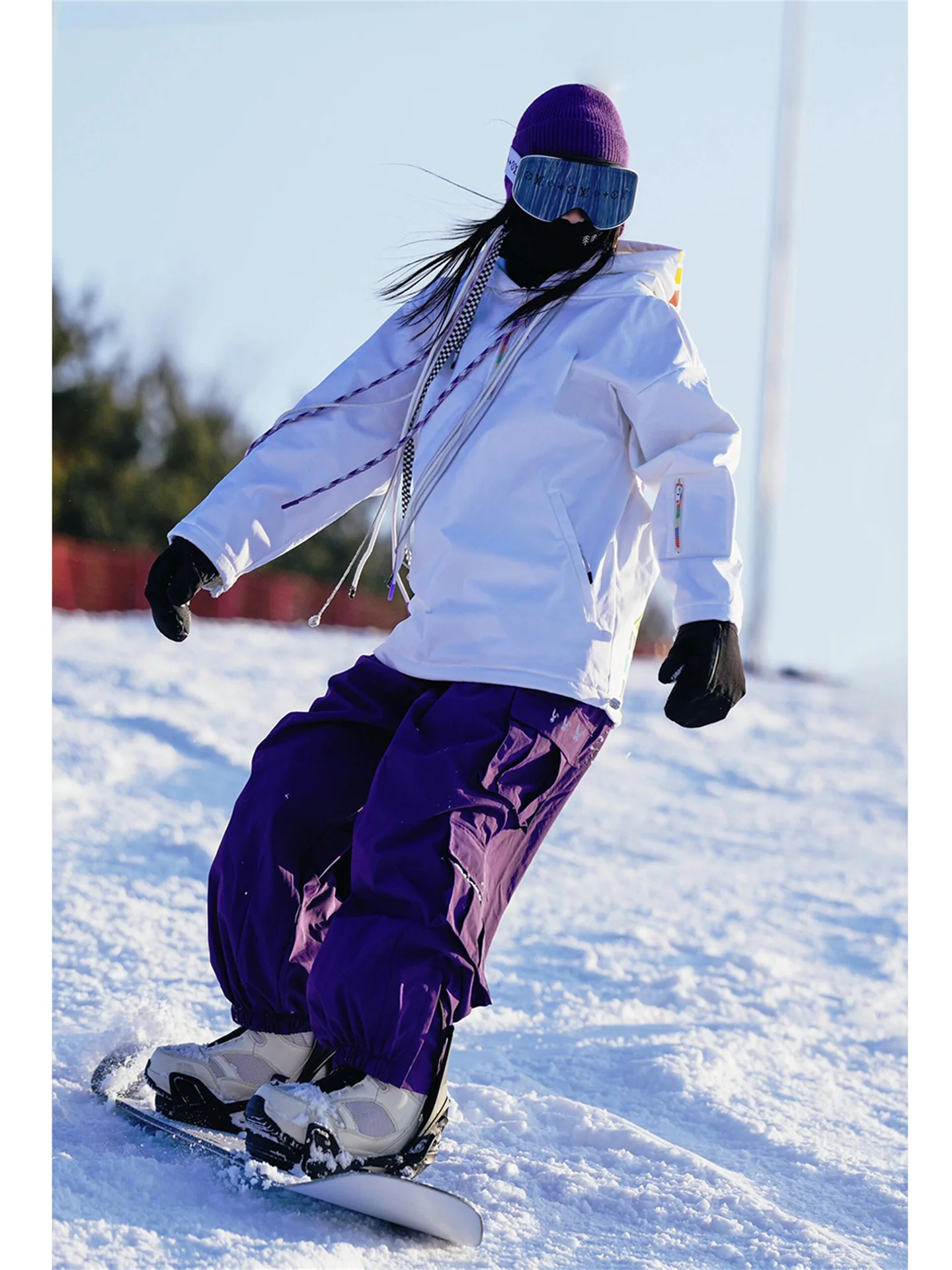 

Утепленные флисовые брюки для сноуборда и лыж для мужчин и женщин, ветрозащитные, водонепроницаемые, теплые, профессиональные, для походов, с принтом светящегося кролика