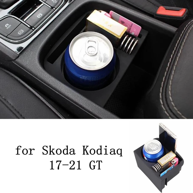 Pudełko do głównego schowka w samochodzie uchwyt na kubek do Skoda Kodiaq GT 2016 2017 2018 2019 2020 akcesoria samochodowe