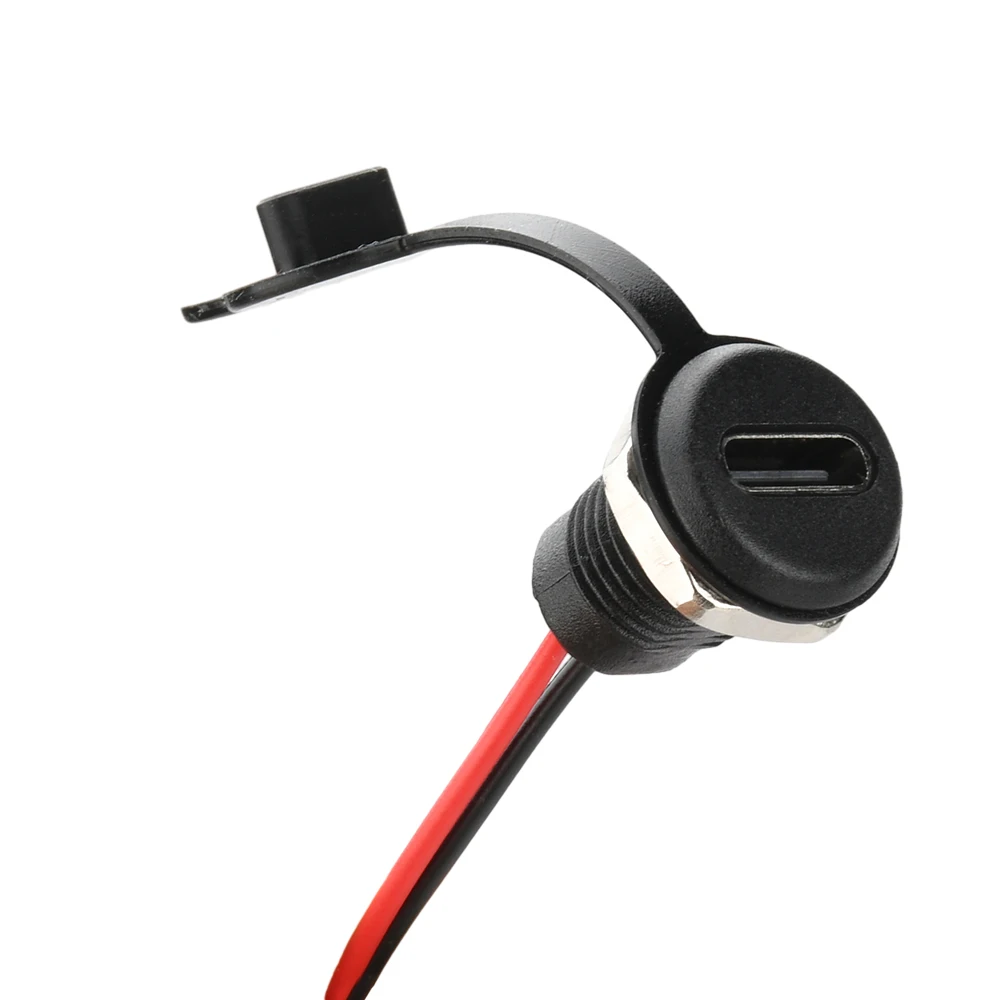 2Pin Draht USB Typ-c Wasserdichten Stecker Direkte kompression weibliche basis Buchse Lade Interface Mit Schweißen – Detail 4
