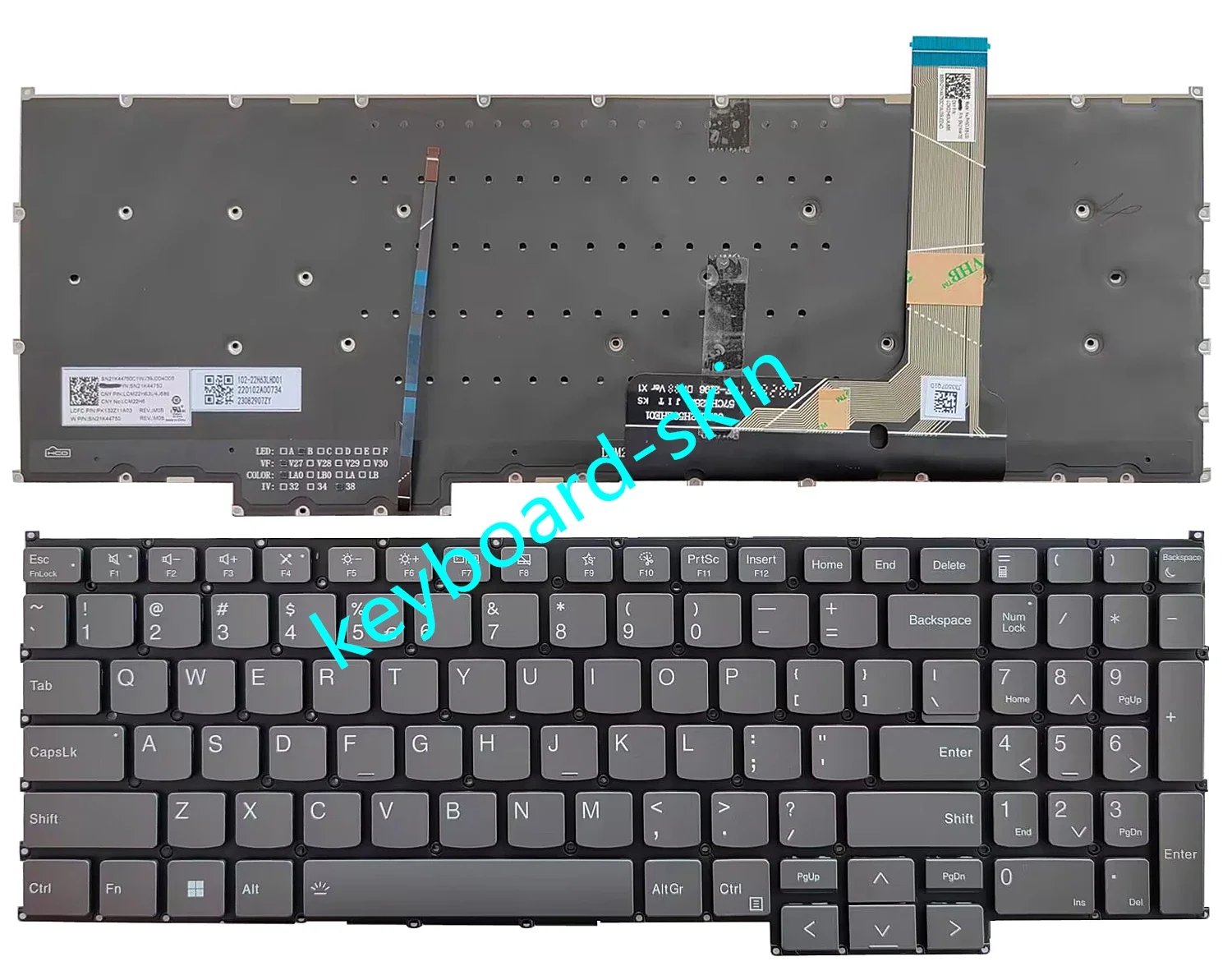 Imagem -02 - Teclado Retroiluminado para Lenovo Thinkbook Novo sem Moldura 16 g6 16 g6 Irl 21kh 16 g6 Abp 21kk