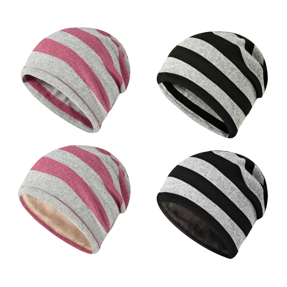 Winter Warme Mütze Thermo Fleece Gefüttert Kappe Radfahren Wandern Ski Sport Kappe Männer Frauen Plüsch Stoff Gestrickte Winter Warme Beanie Hut