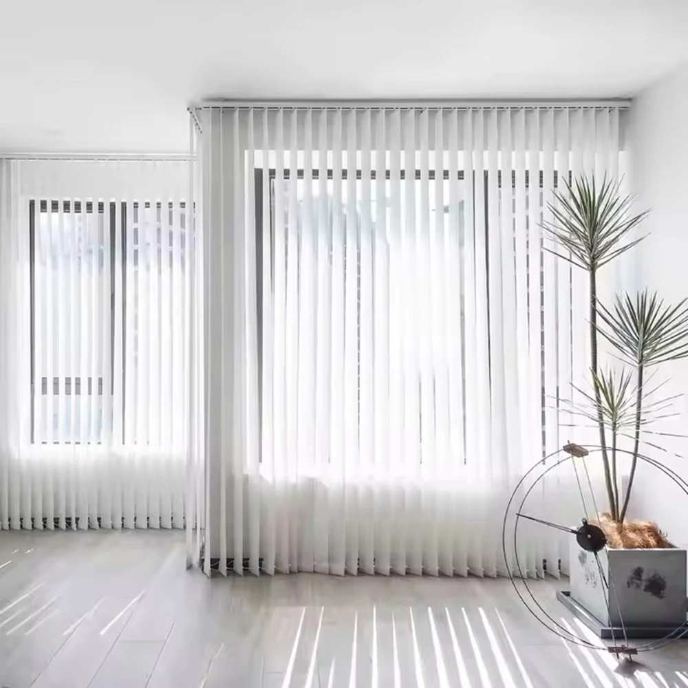 Manual Control Vertical Blinds, Custom Size Adjustable Light Dream Curtain, Elegant And Concise Vision For Balcony Home Decorat