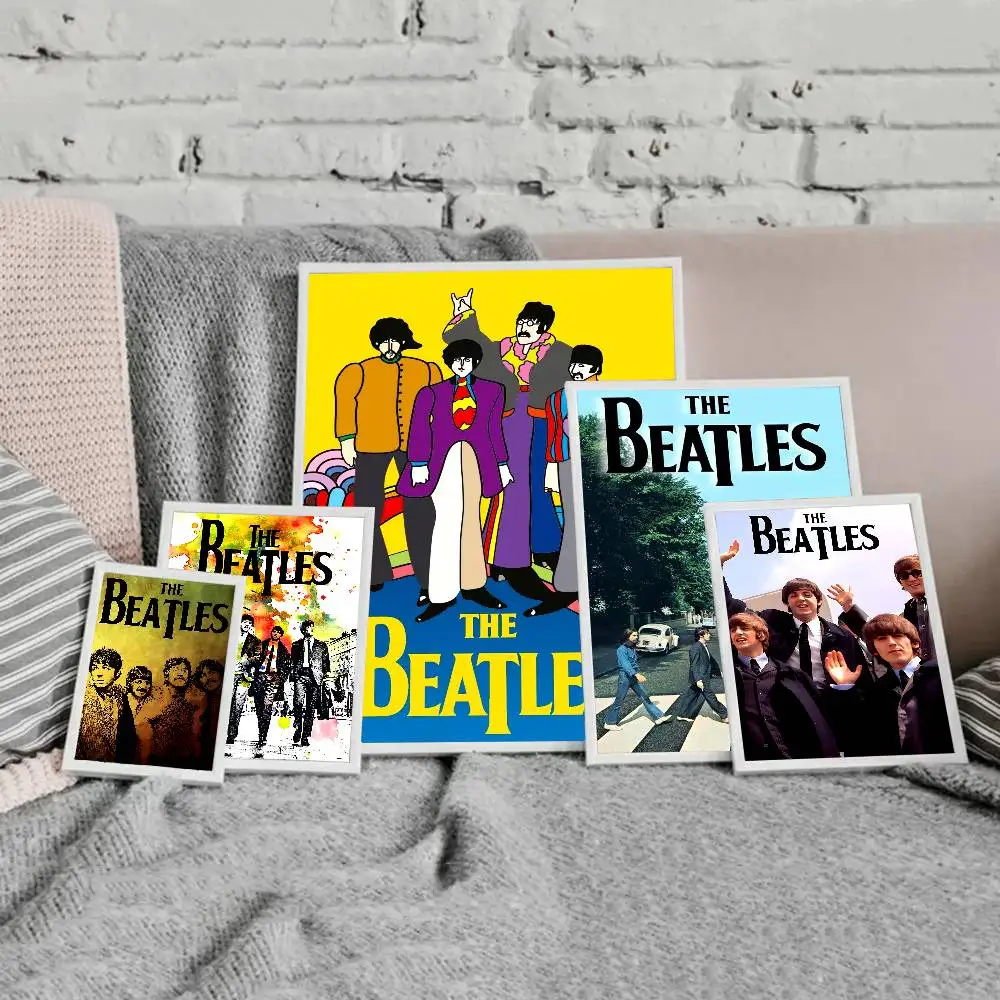 Vintage Popular Rock Band The B-Beatles DIY Sticky Poster Whitepaper Prints Posters Artwork Vintage Decorative Painting