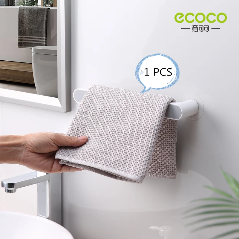 Towels Rack Organizer Wall-Mounted Rack Punch Free Home Towel Cabinet Toilet Bar Towel Shelf Closet Bathroom Accessories ECOCO