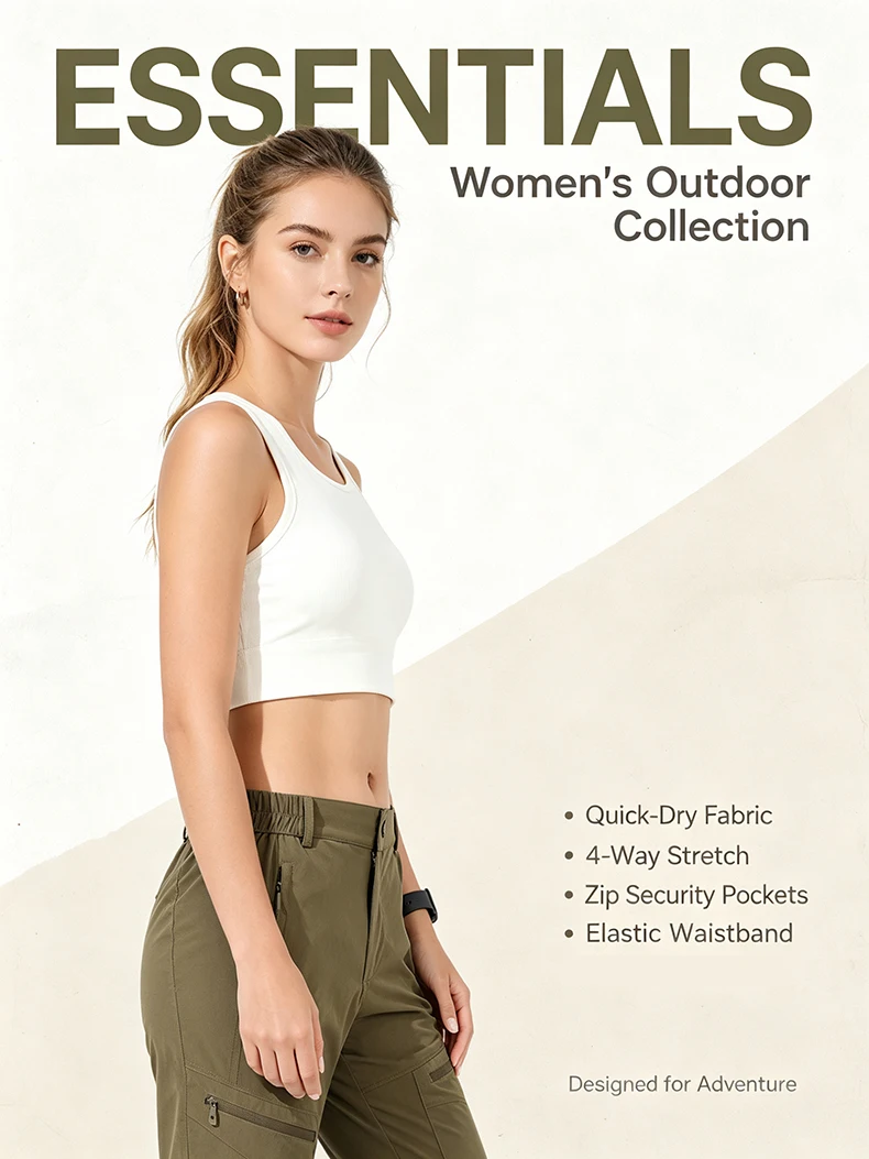 JNLN Wanderhose Damen 4-Wege-Stretch Wasserdichte Sommer-Cargohose Trekking Klettern Camping Outdoor-Sport Bergsteigerhose – Detail 3