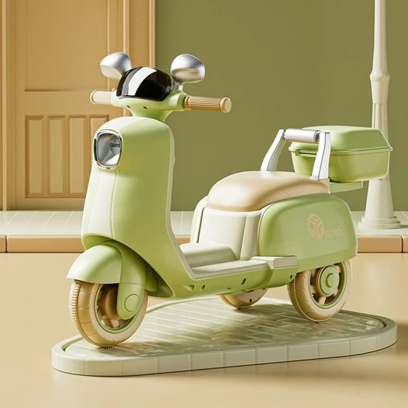 음악 동기화 블루투스 어린이 전동차 앱 제어 고하중 프레임 친환경 PP 소재, 인터랙티브 조명 장난감