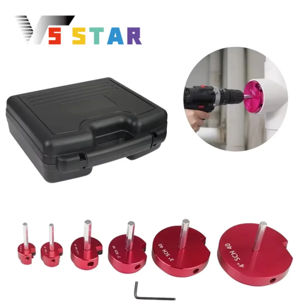 

6pcs High Quality PVC Plastic Pipe Fitting Reamer Tool with PPR75 100 150 200 300 400 Fit into Standard 1/2 inch Drills XLB-1152