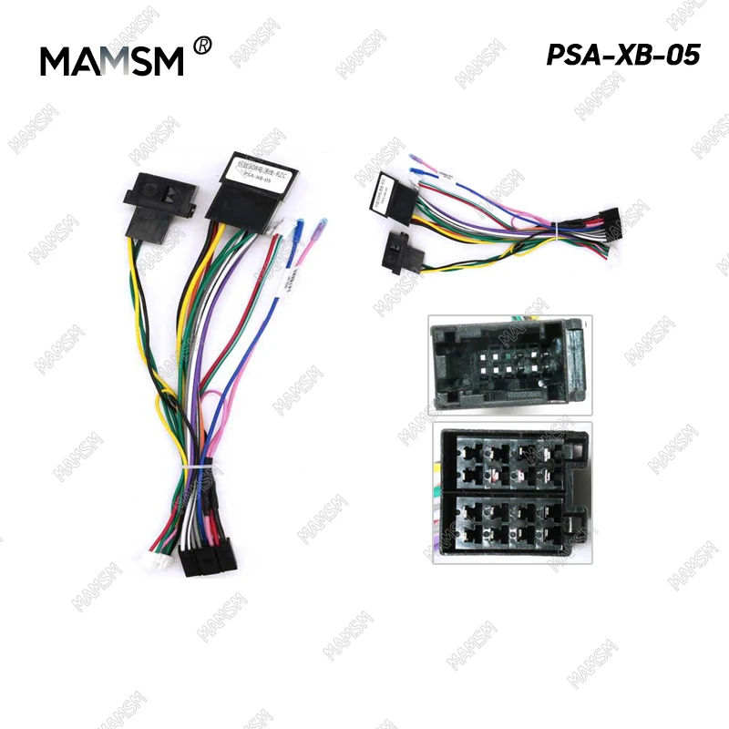 MAMSM Car 16pin Harness Adapter Canbus Decoder For Peugeot 307 308 408 508 3008 Citroen C4 Android Radio Power Cable FORD-RZ-09