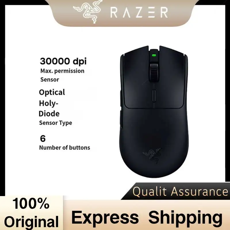 Razer Viper V3 HyperSpeed Wireless Esports Gaming Mouse: 82g Lightweight - Up to 280 Hr Battery - 30K DPI Optical Sensor