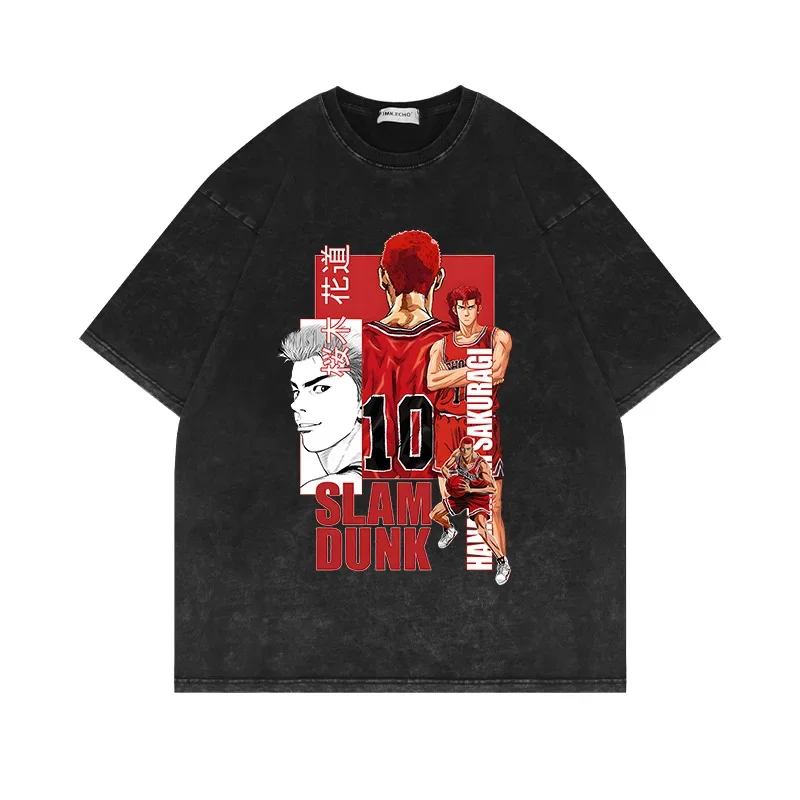 Slam Dunk Cosplay Sakuragi Hanamichi Akagi Takenori Costume Adult Anime Cartoon Retro Style T-shirt Men Hallowen Carnival Suit