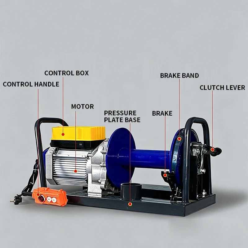 Quick Release Hoist Home Use Variable Speed Hoist for Windows and Doors 220V Electric Hoist for Lifting Materials
