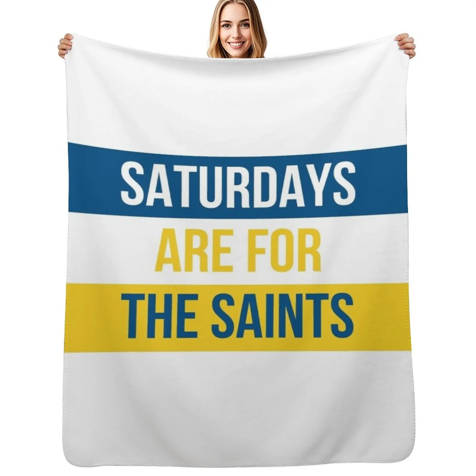 Saturdays are for the Saints - Siena Heights University Throw Blanket Warm Cozy Throw Blanket for Living Room Couch
