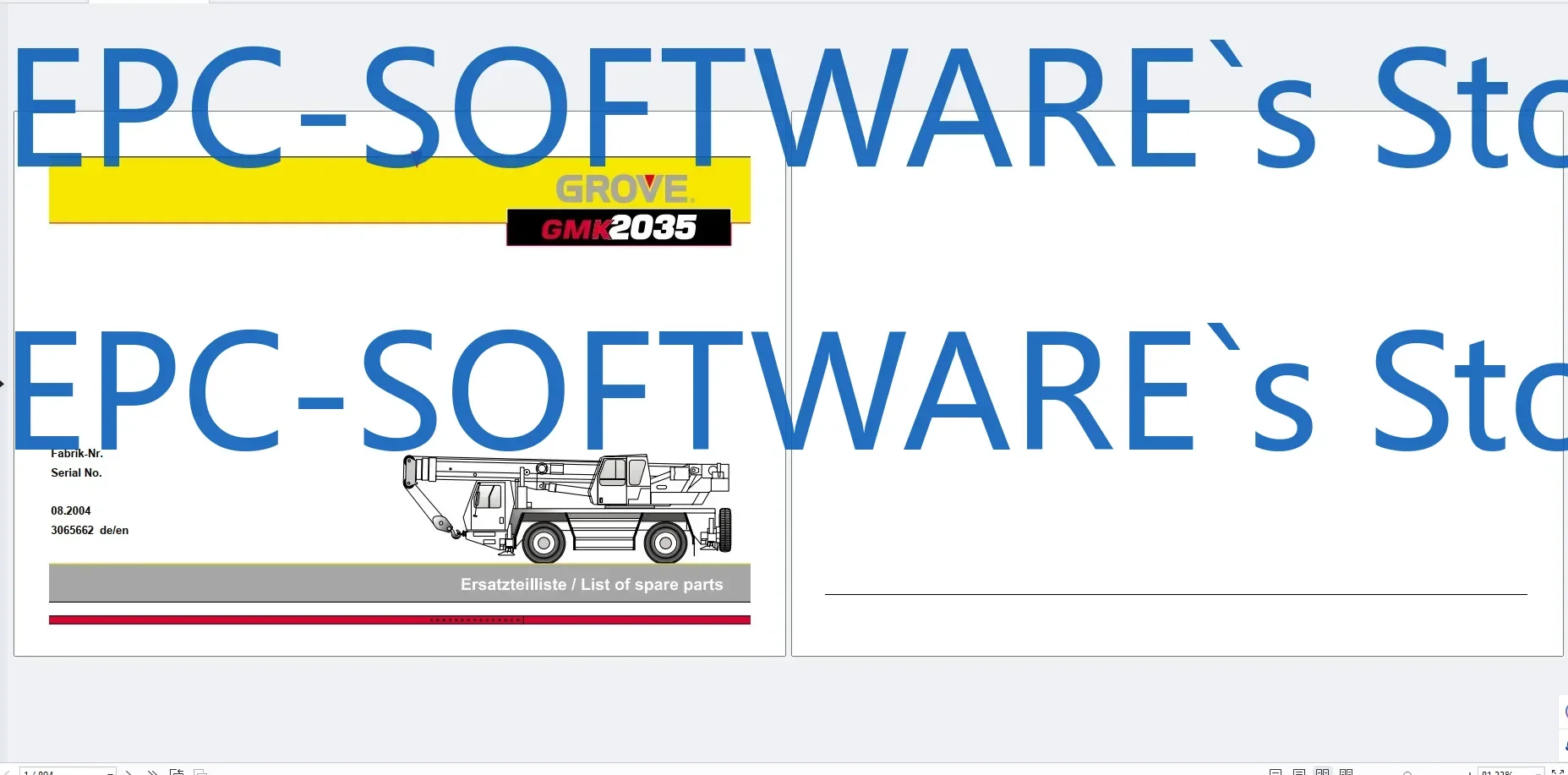 

EPC-SOFTWARE Grove Crane 2024, 72,1 Гб, сборные детали, руководство по эксплуатации в формате PDF