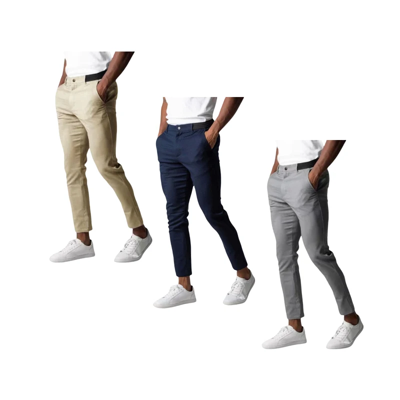 

Men's 2025 new smart casual pants, stretch sports pants, men's quick drying pants, and four season full-length calf office pants