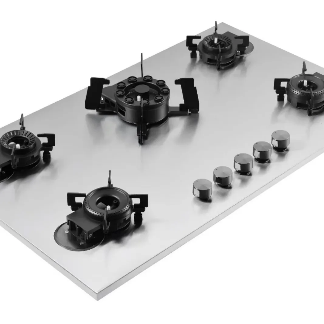 5 Burner High-power Magic Flip Cover  Stove Glass Top Built-in Stove