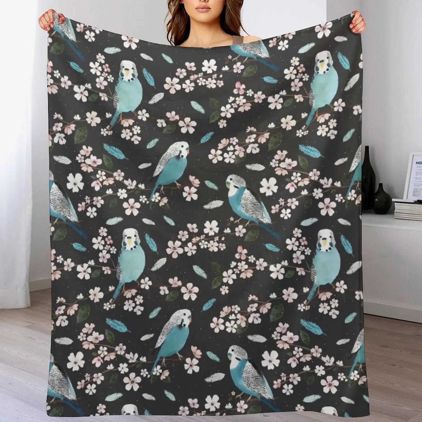 

Budgie Throw Blanket Plush Fuzzy Cozy Blanket for Couch Sofa