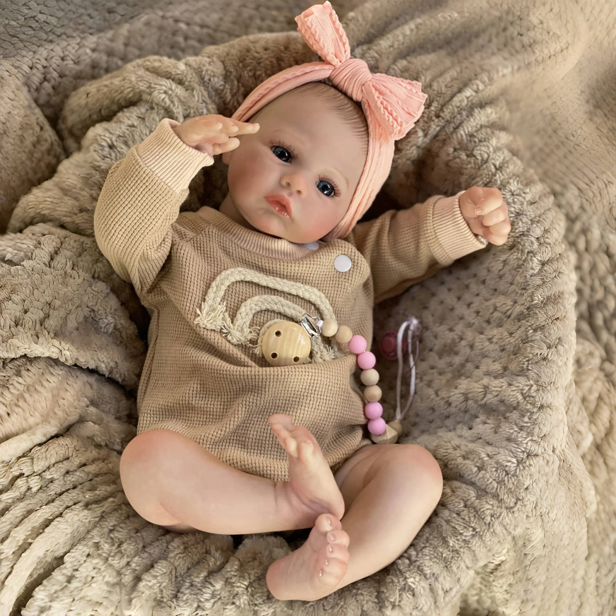 Bambola Reborn da 18 pollici fatta a mano con corpo morbido Prato Bebe dipinta bambola per neonato giocattolo regalo per bambini Muñecas Reborn