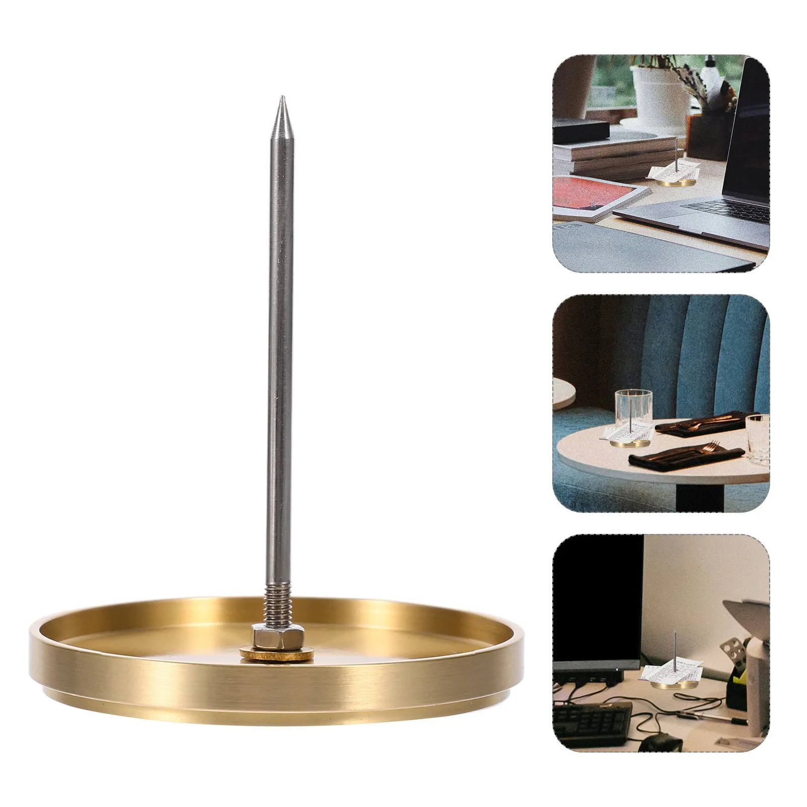 Strong Metal Receipt Holder Spike Spindle Rod Bill Holder for Office Desk Restaurant Bar Milk Tea Shop Ticket Note Organizer