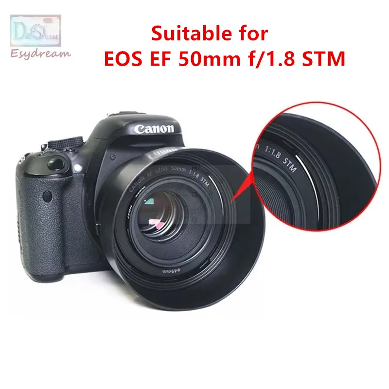 ES68 ES-68 Camera Lens Hood Cho Mới Canon EOS EF 50Mm F/1.8 STM 49Mm