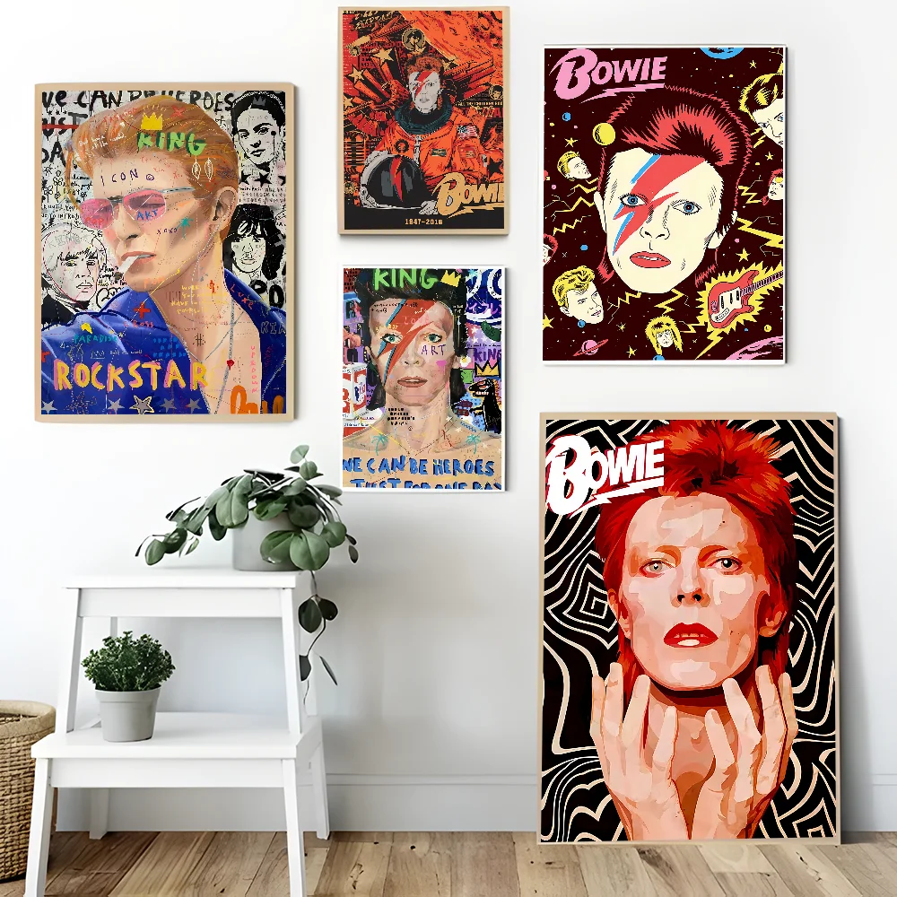 British Rock Singer D-David_B-Bowie Anime Posters Sticky HD Quality Wall Art Retro Posters For Home Room Wall Decor