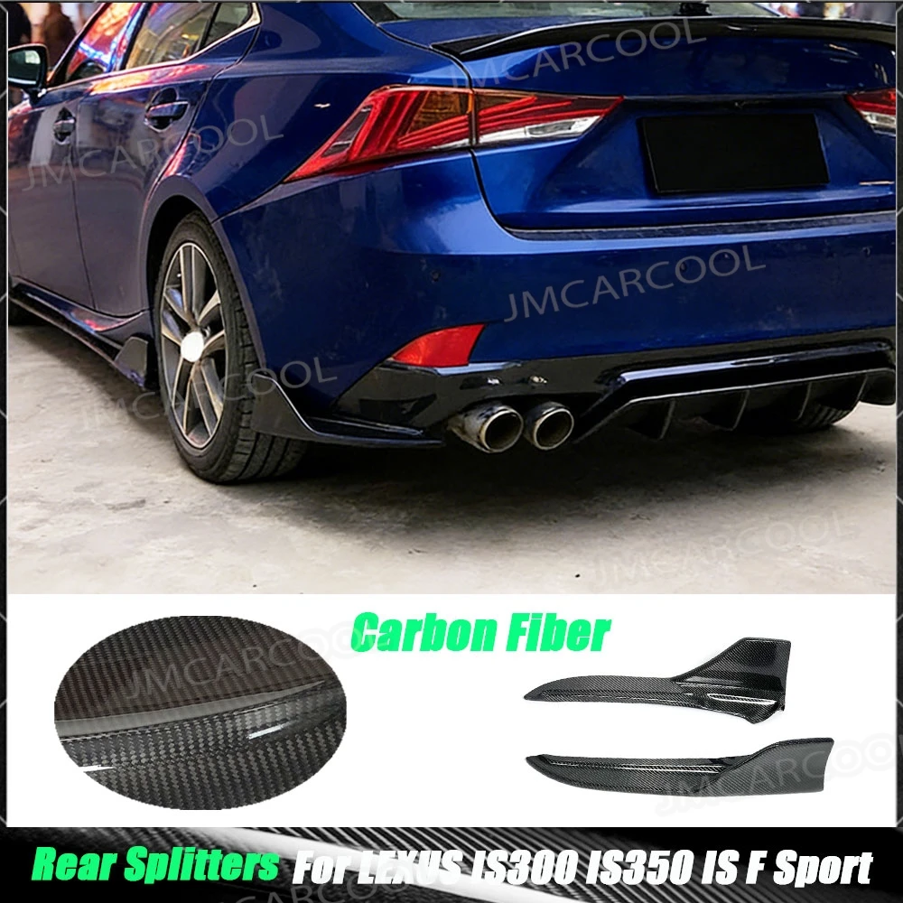 

2 шт. карбоновые накладки-сплиттеры на задний бампер для LEXUS IS300 IS350 IS F Sport Sedan 4-дверный 2017-2018, стайлинг FRP