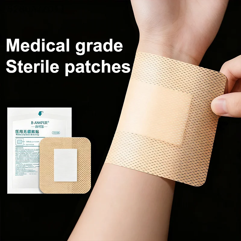 10Pcs Disposable Adhesive Dressing Wound Sterile Skin Colour Breathable Protective Sticker Dressing Healing Patch Self Adhesive