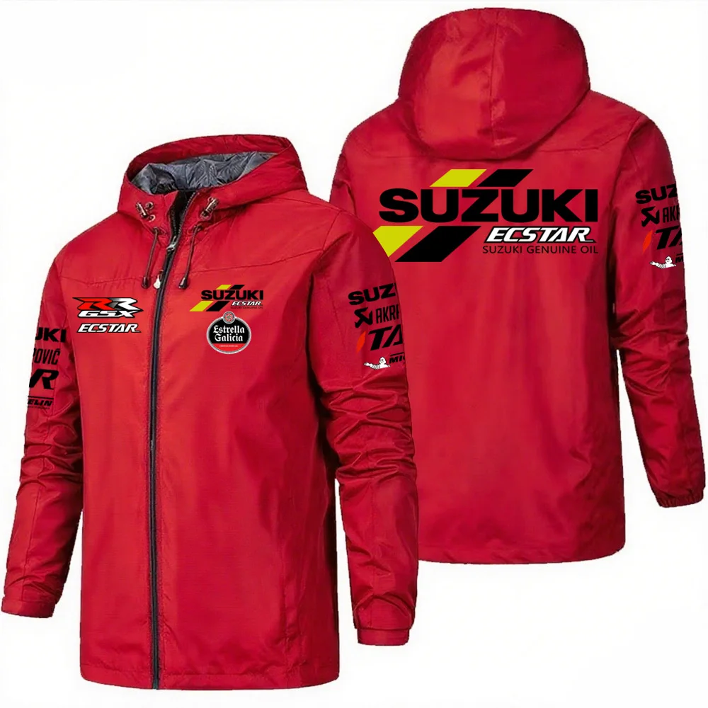 2026 Outdoor Sports Fashion Coat New Suzuki Logo Racing Team Men's Waterproof Jacket, Suzuki Logo Windproof Jacket