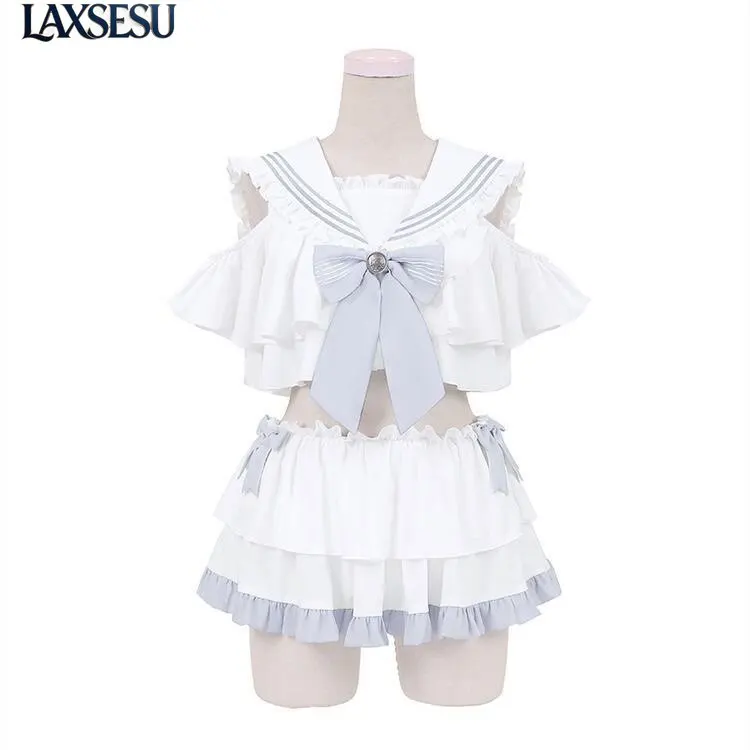 Original Japanese Swimsuit Women's Split Swimwear Sweet Bikinis Set Lolita Style Summer Spring Girl's Kawaii Swim Suit