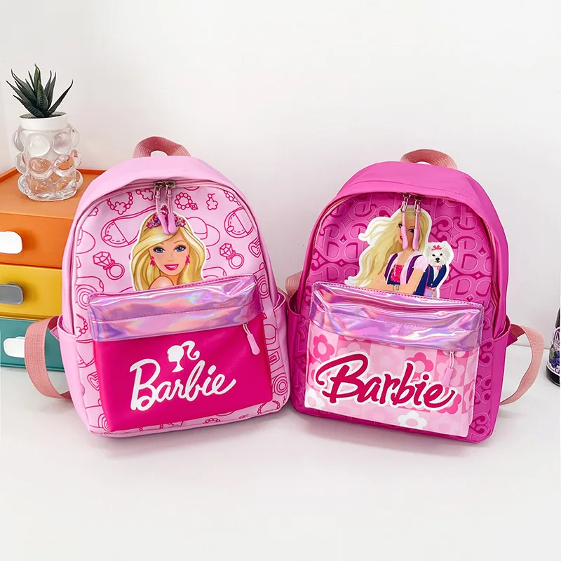 New Kawaii Barbie Schoolbag Cartoon Cute Anime Student Backpack for Girl Accessories High-Capacity Princess Bag Gift Toys