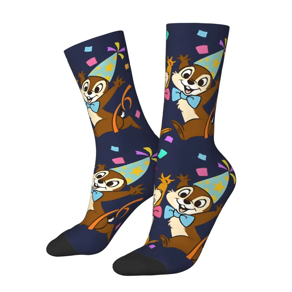 Hip Hop Retro Cartoon Kids Vintage Cartoon Movies Crazy Men's compression Socks Unisex Disney Chip 'n' Dale Street Style Funny