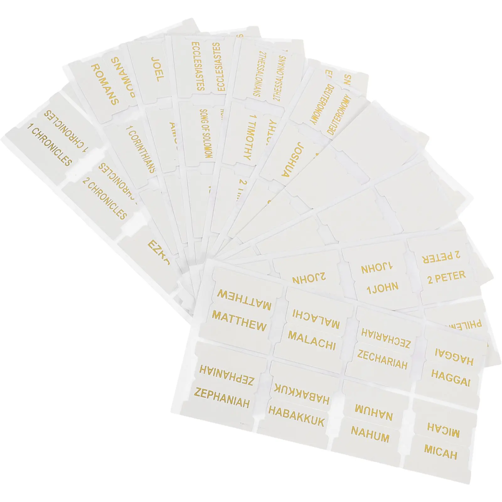 

80 pcs Bible Index Tabs White Leather Stickers for Study Bookmarks Easy Font Bible Journaling Supplies