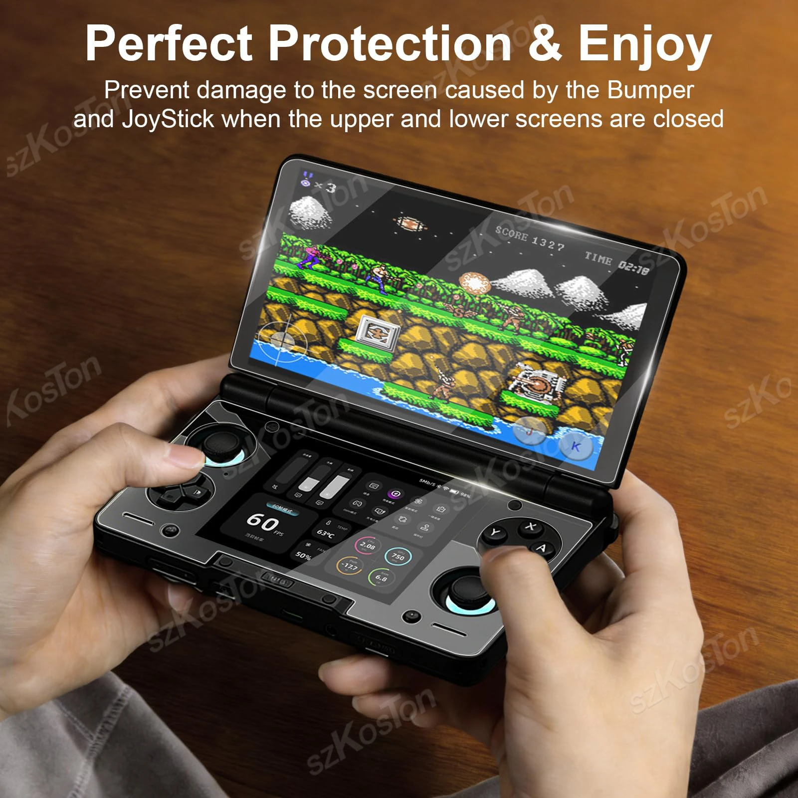 2in1 for AYN THOR Flip Dual Screen Game Console Tempered Gla