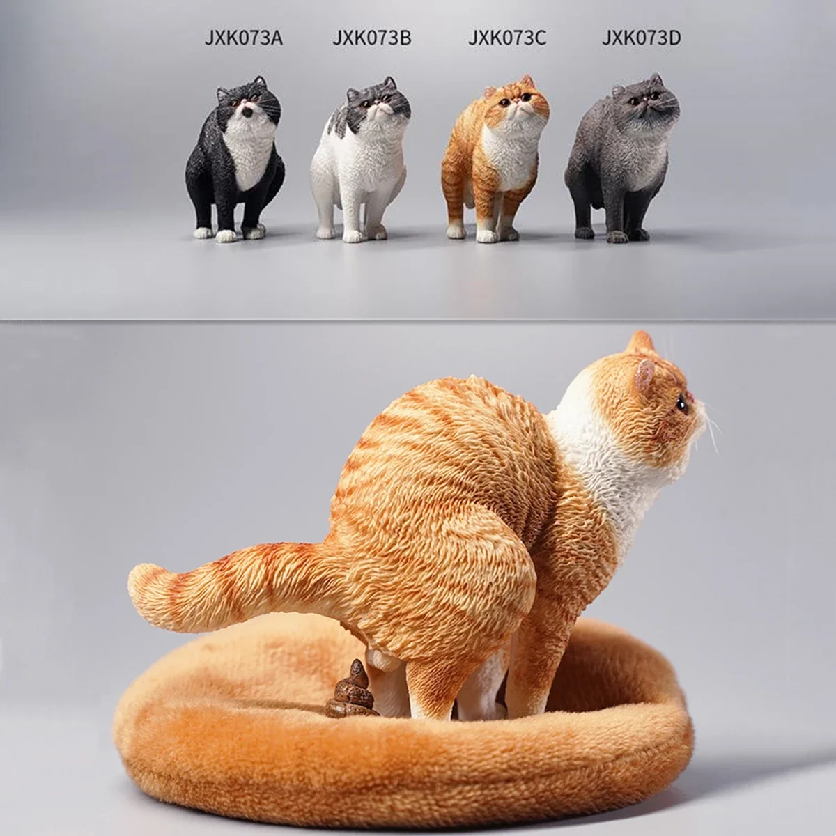 JXK 1/6 Half Squatting Exotic Model Cute Pet Cat Figure Animal  Collector Creative Funny Christmas Decoration Kid Toy Gift