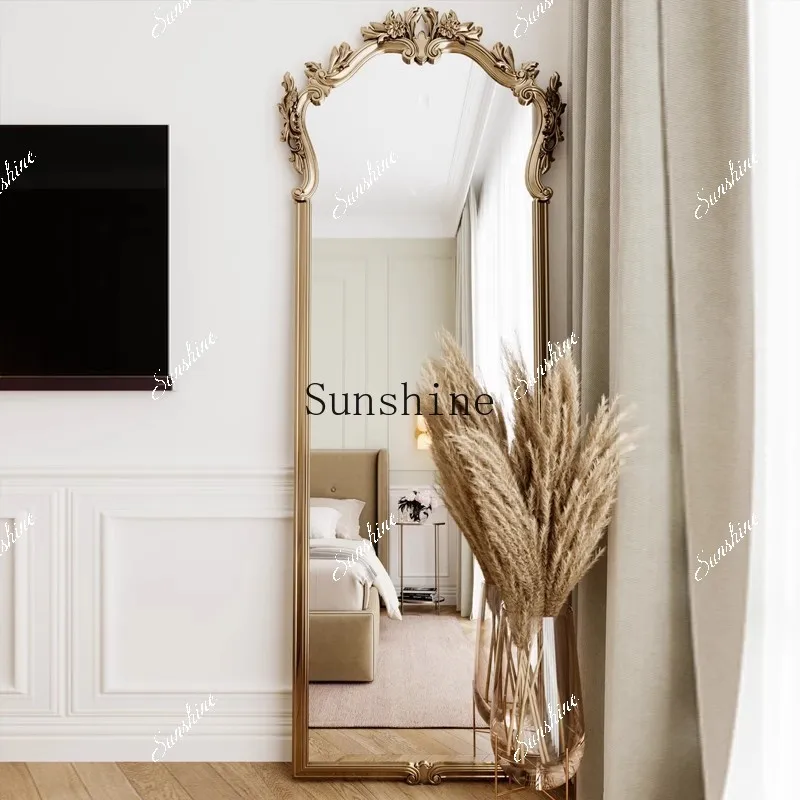 

European glass small apartment on the wall full body living room cloakroom wall-mounted full-length mirror FT