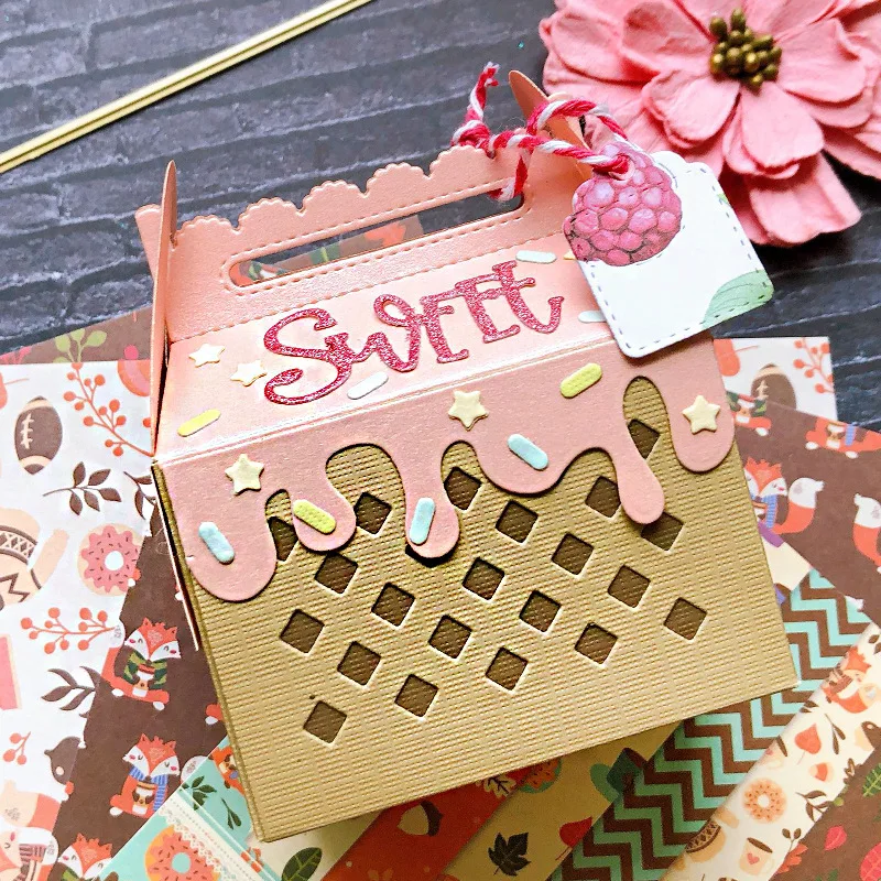 KLJUYP Candy Box Metal Cutting Dies Stencils for DIY Scrapbooking/album Decorative Embossing DIY Paper Cards