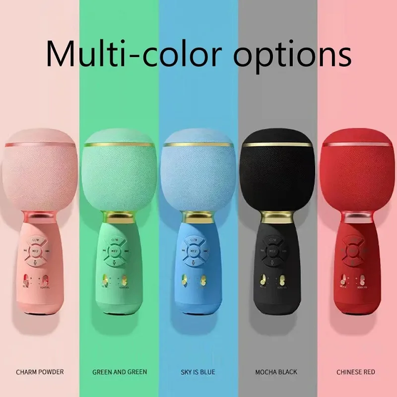 Altoparlante per microfono Bluetooth senza fili microfono professionale per Karaoke registratore di canto portatile lettore musicale per adulti bambini