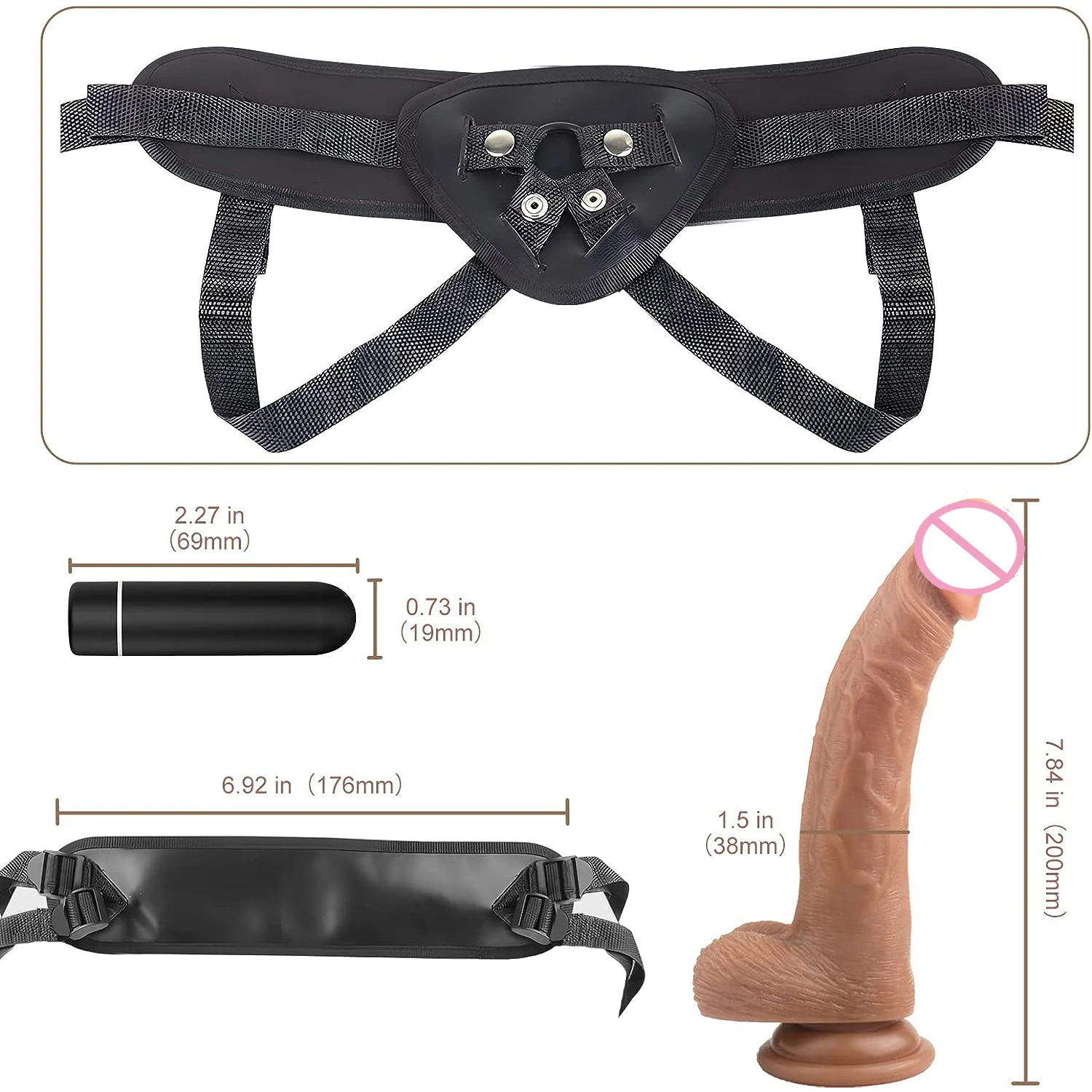 2 stücke abnehmbare Strap-on vibrierende Dildo Sexspielzeug tragbare Geschirr Erwachsenen Sex hose