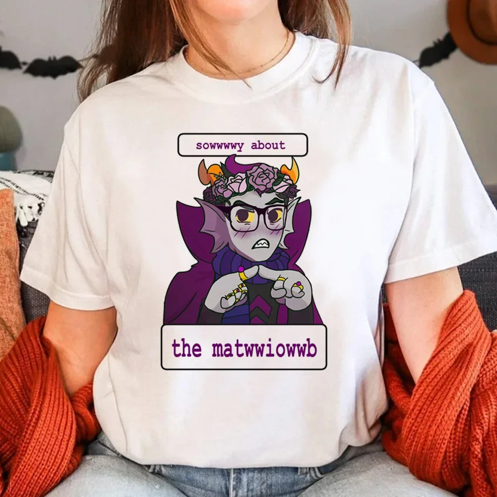 Homestuck t shirt women Japanese top female harajuku 2000s Japanese clothes