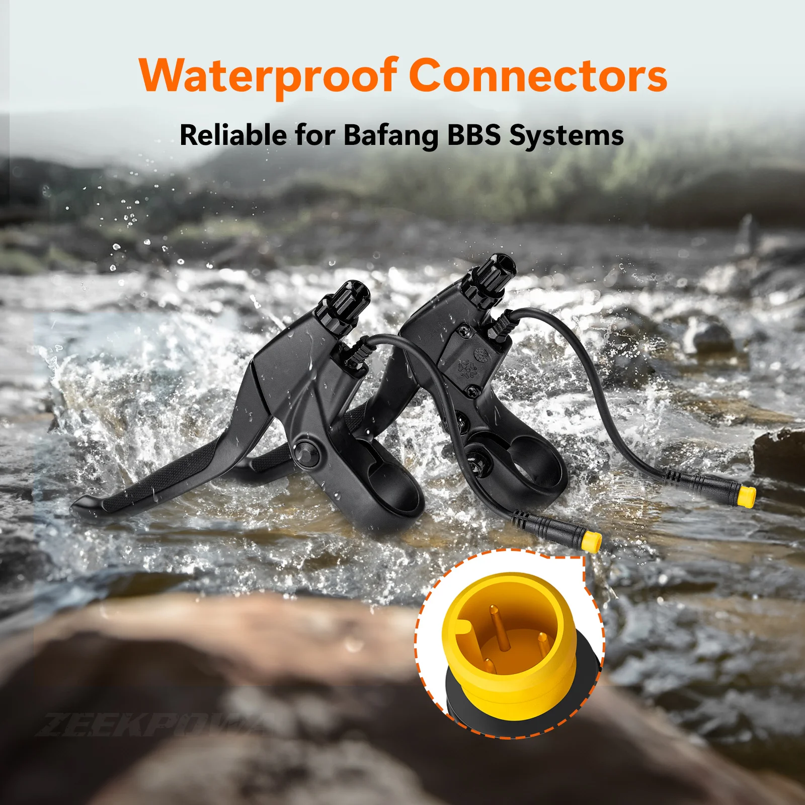 Zeekpowa رافعة الفرامل المقاومة للماء لـ Bafang BBS01B BBS02B BBSHD منتصف محرك المحرك استبدال Ebike قطع عتلات فرامل الطاقة